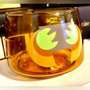 Star Wars Grogu Hands Amber Orange Glass by JoyJolt Candle Votive Drinking Glass
